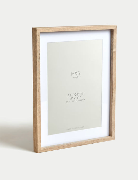 Set of 2 Photo Frames A4 - Natural Wood