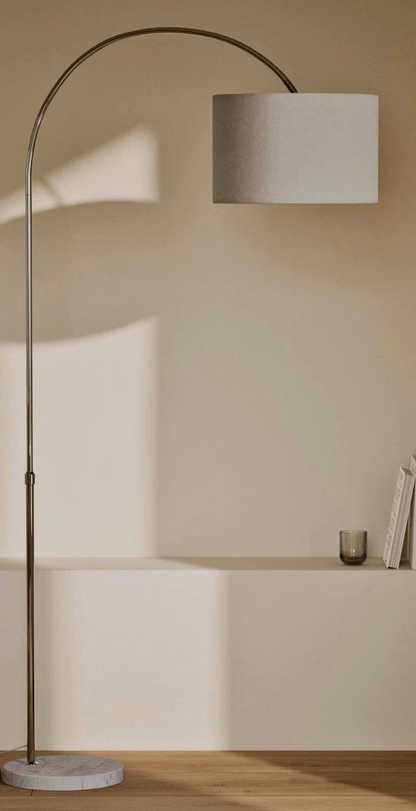 Freya Arc Lamp - White Marble