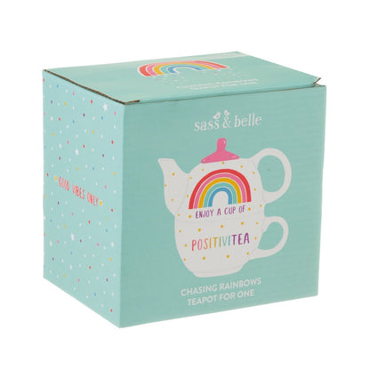 Rainbow Positivitea Tea For One Teapot Set