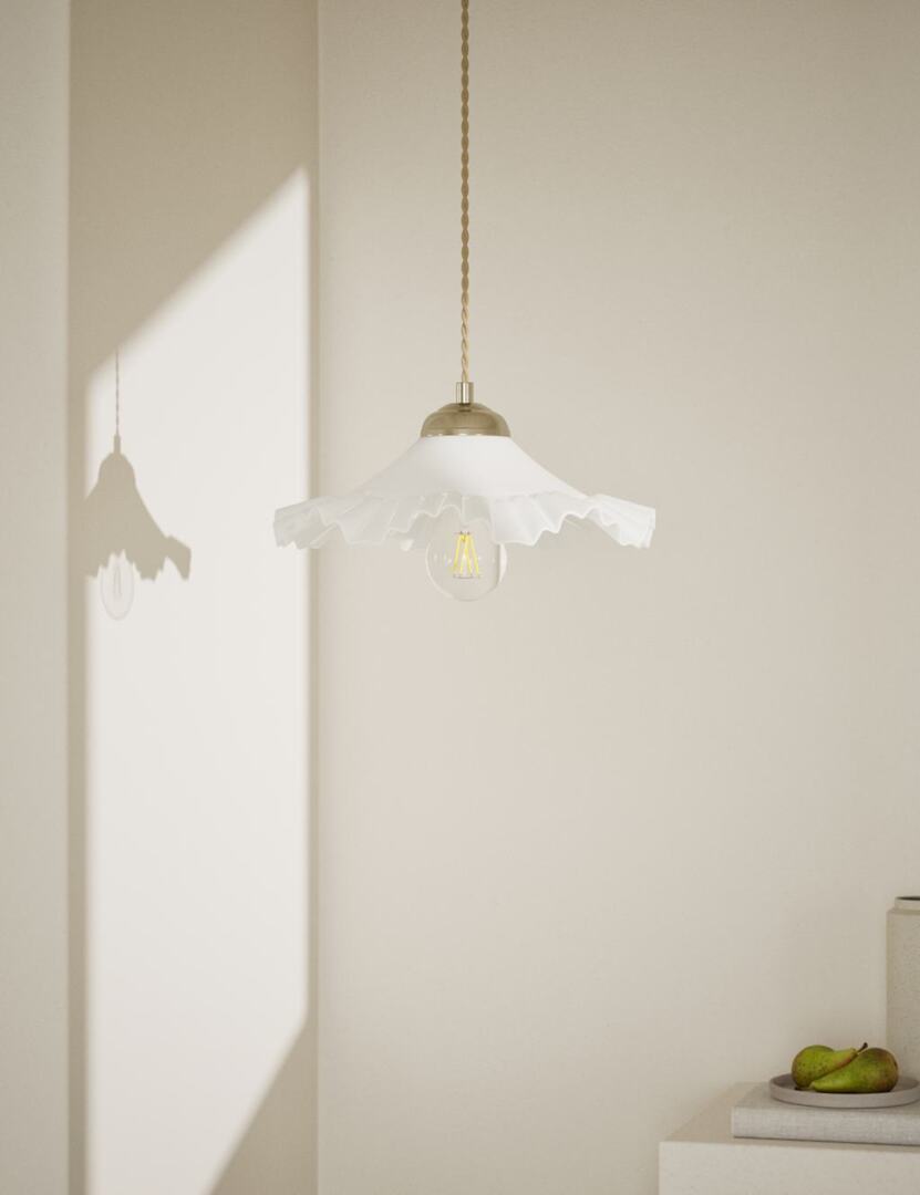Frill Pendant - White