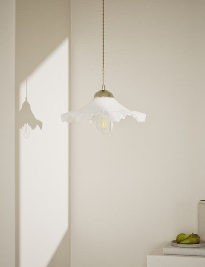 Frill Pendant - White