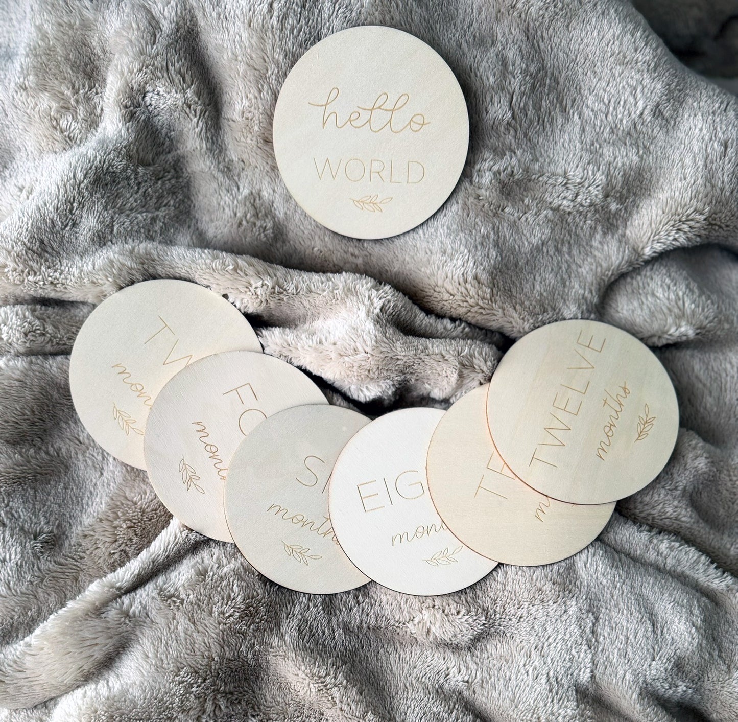 Baby Milestone Wooden Discs