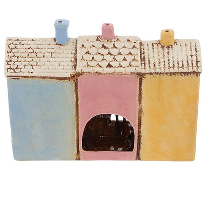 Village Pottery Row Of Shops Tealight