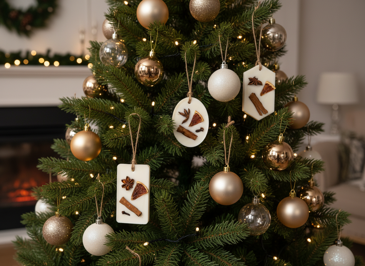 Soy Wax Handmade Scented Christmas Tree Decoration | Gift Box Set of 3